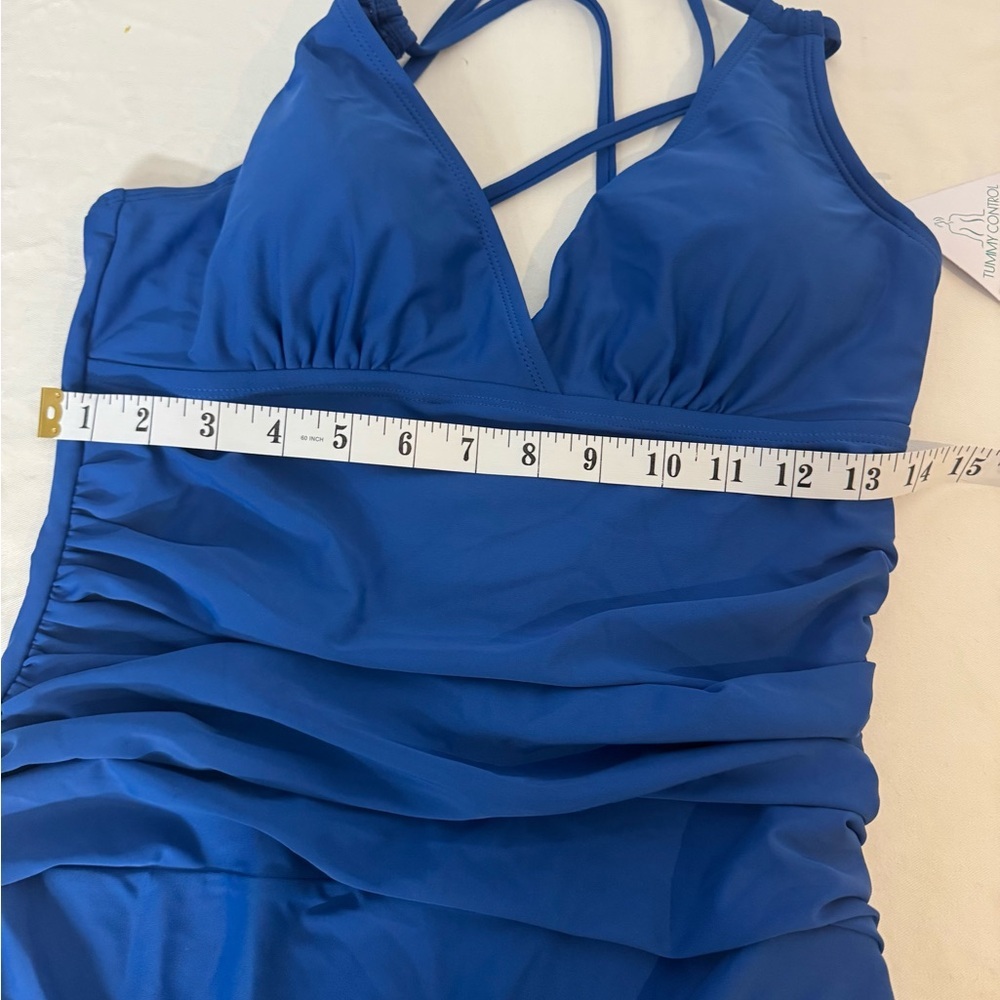 Qualifies 3/$50 Swimsuit - Ruched waist, delicate Criss-Cross straps - Medium - Picture 8 of 8
